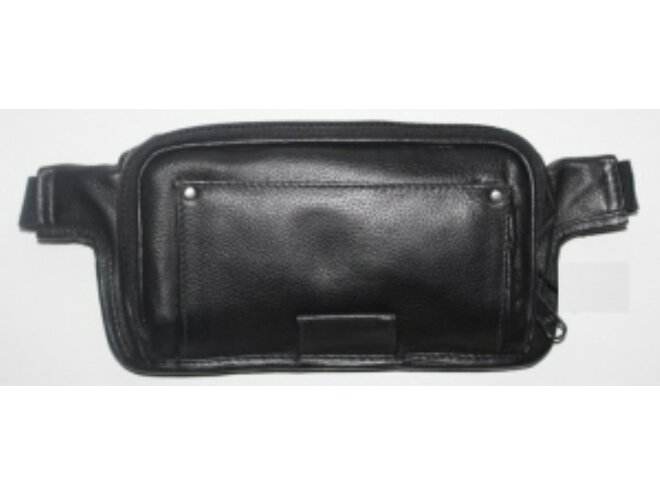 Brieftasche 'Sac Banane' Leder mit Reißverschluß